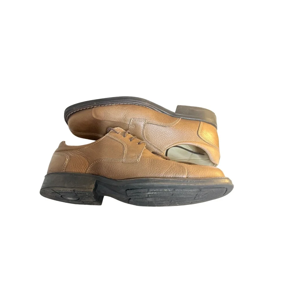 Studio Belvedere Baybridge‎ Mens 8.5 D Tan Brown Leather Square Toe Oxford Shoes